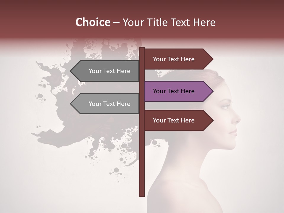 Water Caucasian Liquid PowerPoint Template