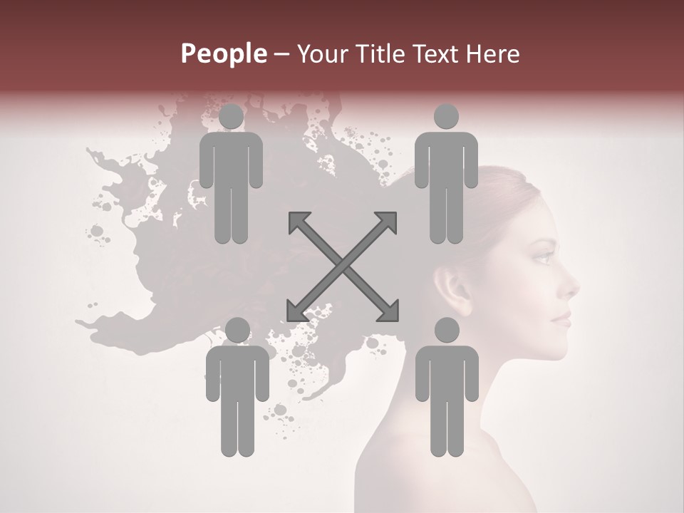 Water Caucasian Liquid PowerPoint Template