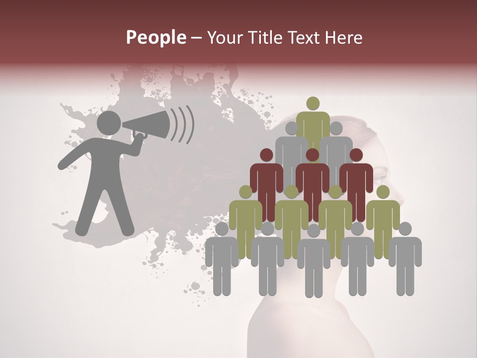 Water Caucasian Liquid PowerPoint Template