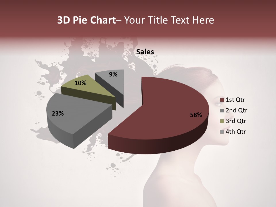 Water Caucasian Liquid PowerPoint Template