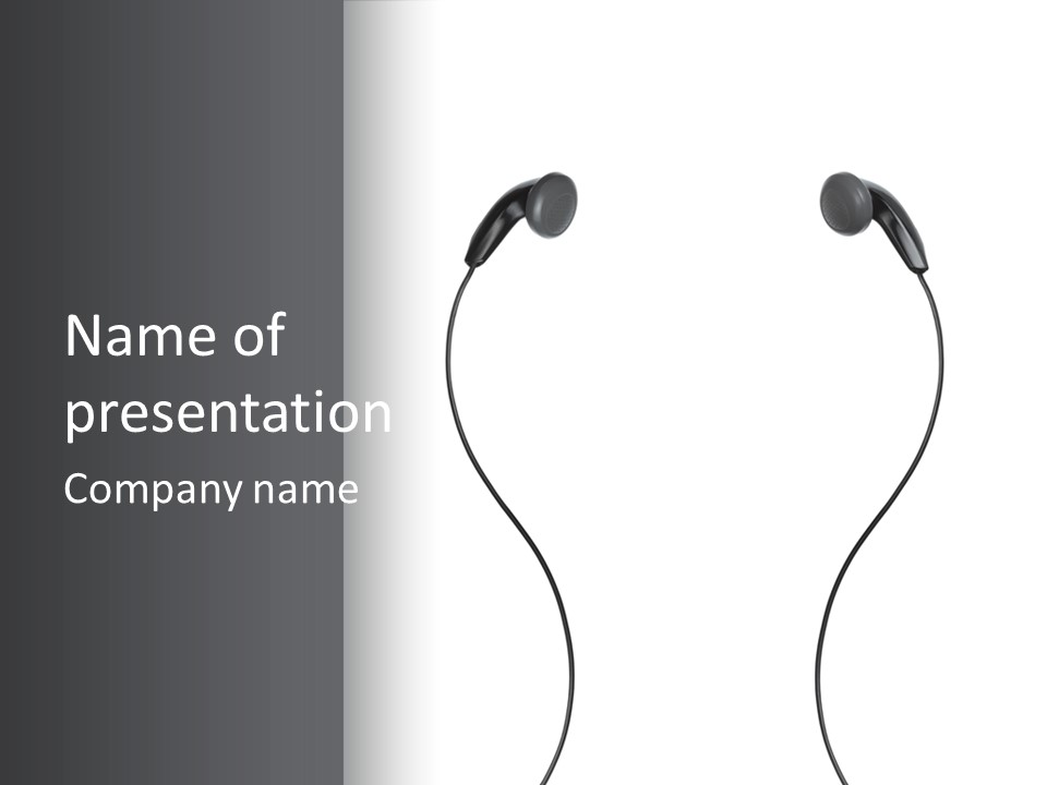 Cord Sound Wire PowerPoint Template