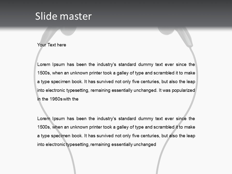 Cord Sound Wire PowerPoint Template