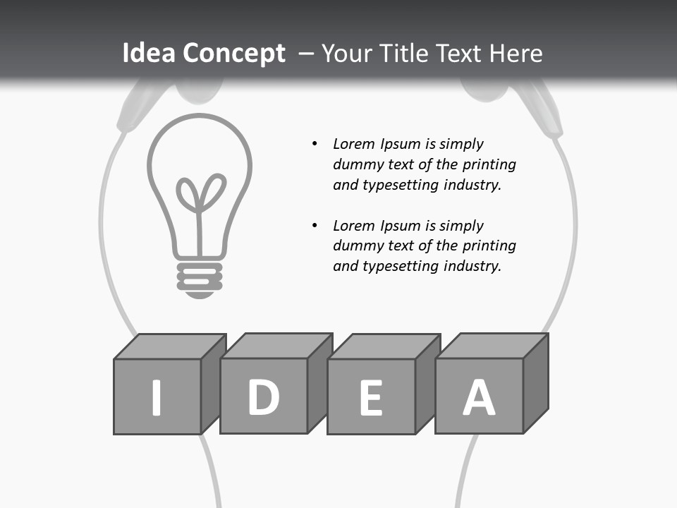 Cord Sound Wire PowerPoint Template