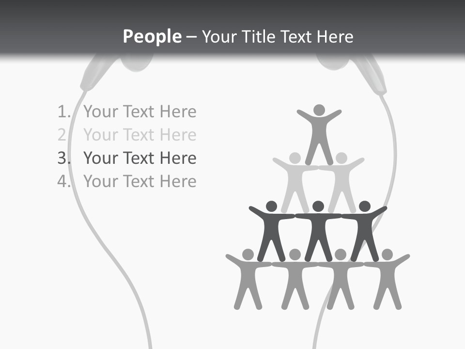 Cord Sound Wire PowerPoint Template