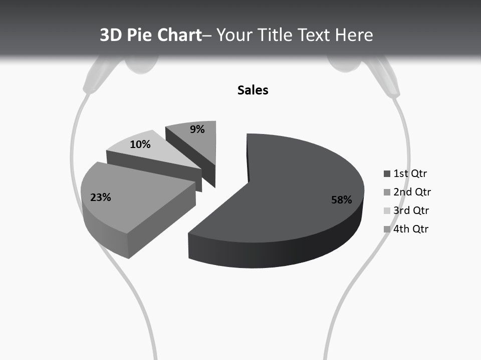 Cord Sound Wire PowerPoint Template