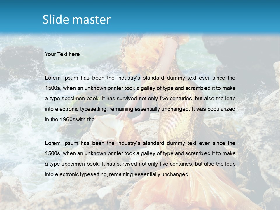 Color Being Mermaid PowerPoint Template