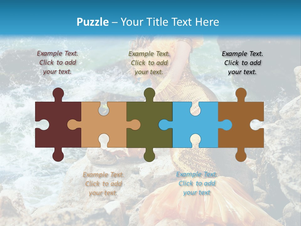 Color Being Mermaid PowerPoint Template