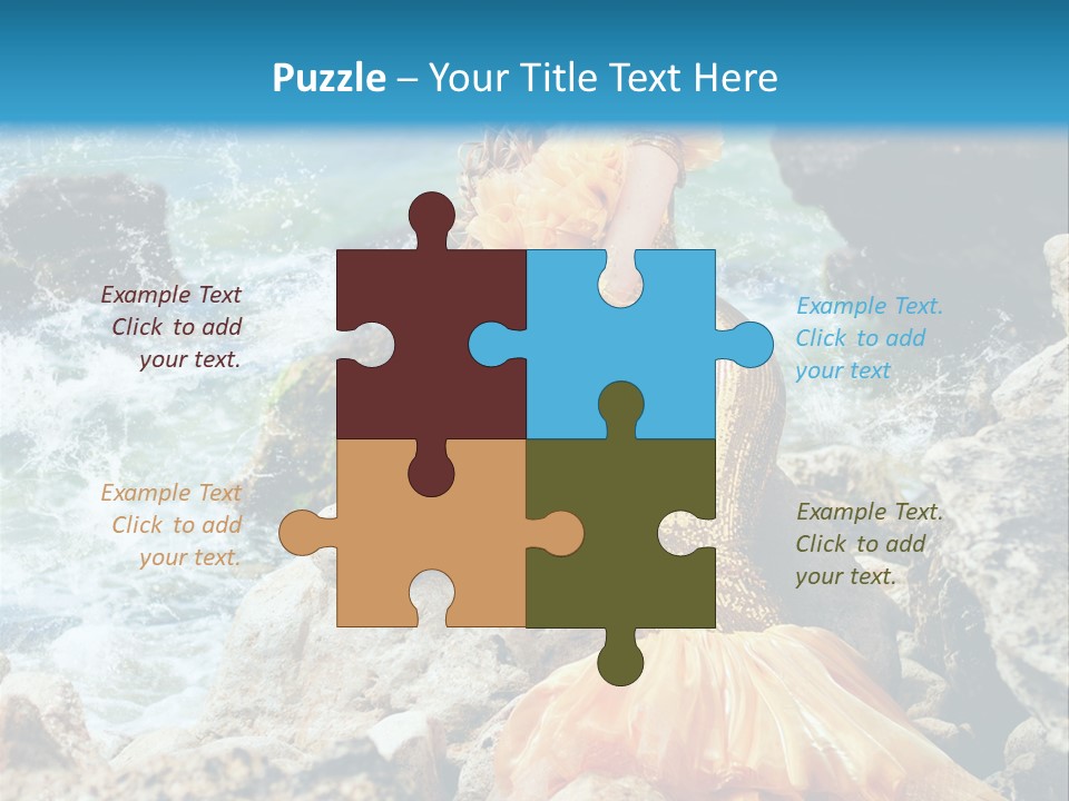 Color Being Mermaid PowerPoint Template