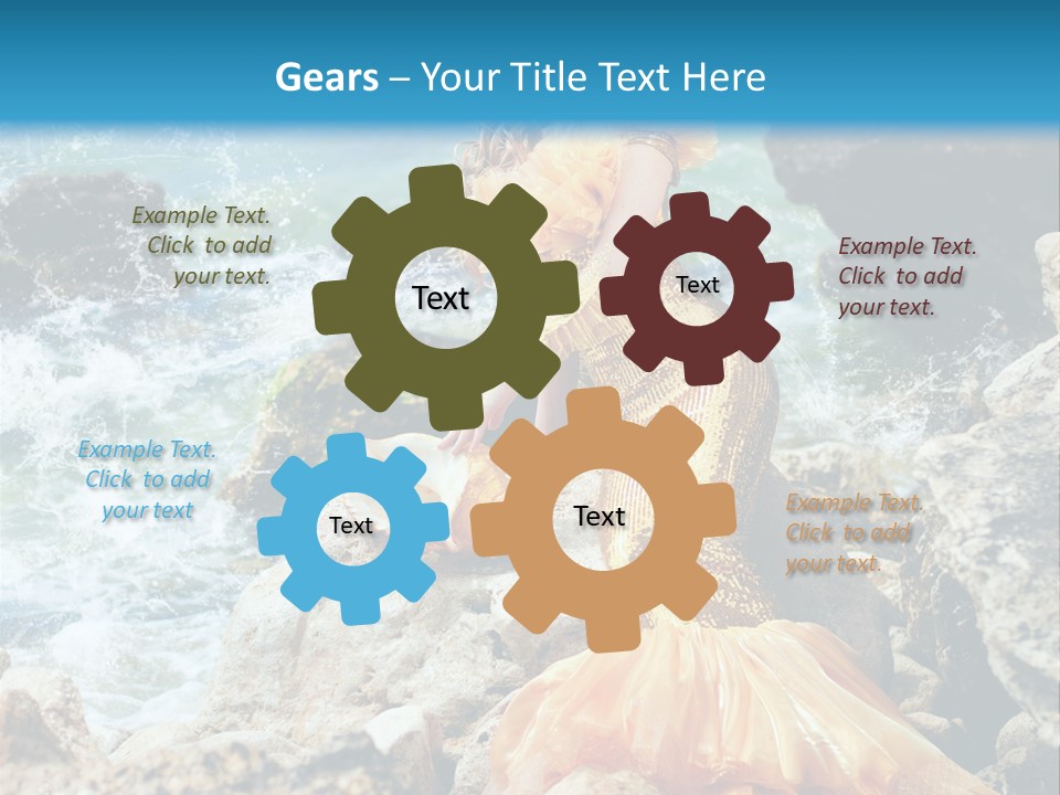 Color Being Mermaid PowerPoint Template