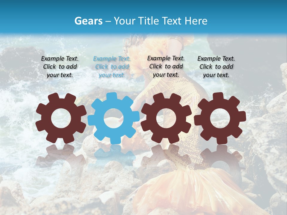 Color Being Mermaid PowerPoint Template