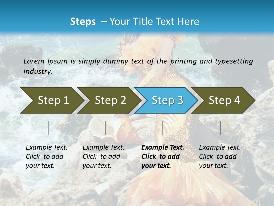 Color Being Mermaid PowerPoint Template