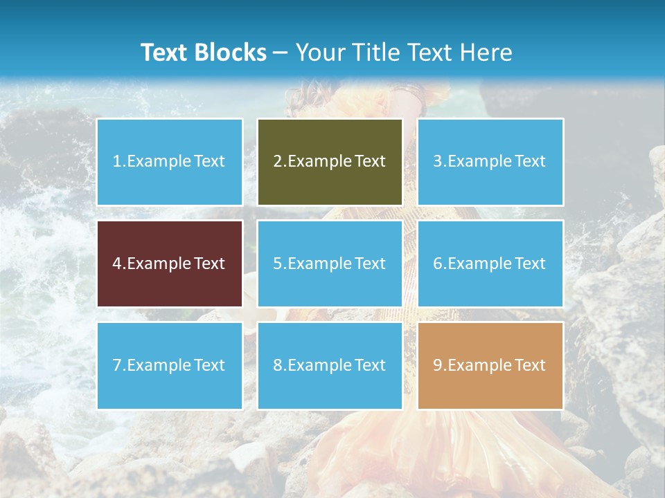 Color Being Mermaid PowerPoint Template