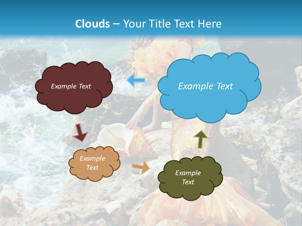 Color Being Mermaid PowerPoint Template