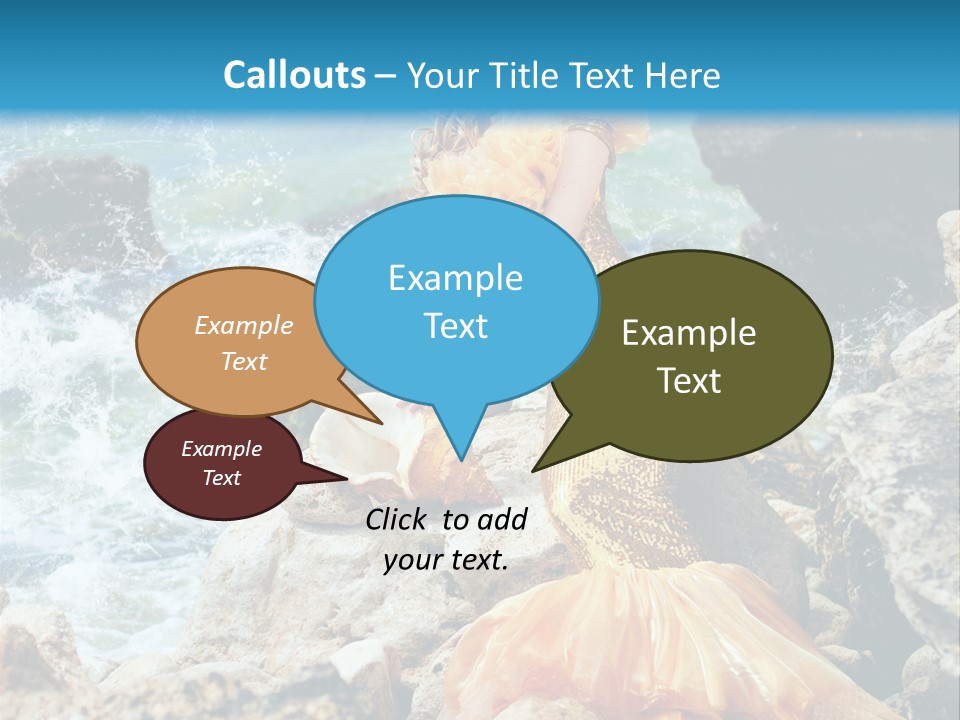 Color Being Mermaid PowerPoint Template