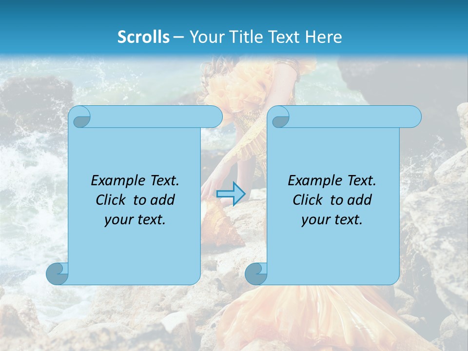 Color Being Mermaid PowerPoint Template