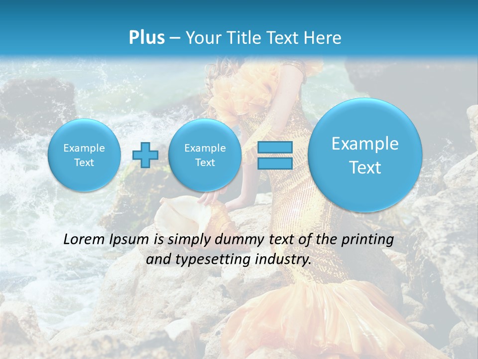 Color Being Mermaid PowerPoint Template