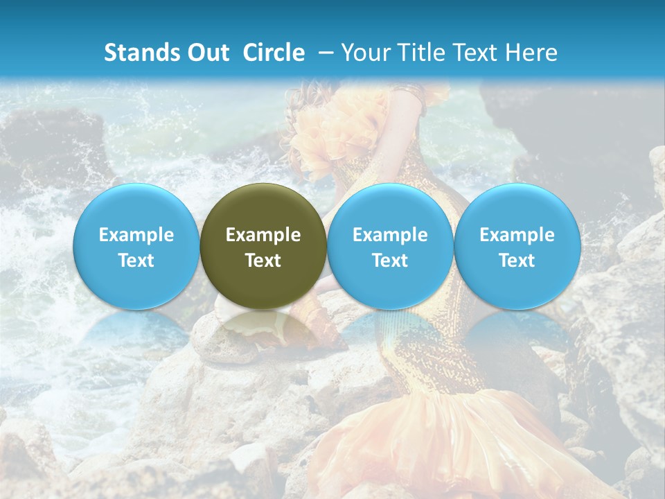 Color Being Mermaid PowerPoint Template