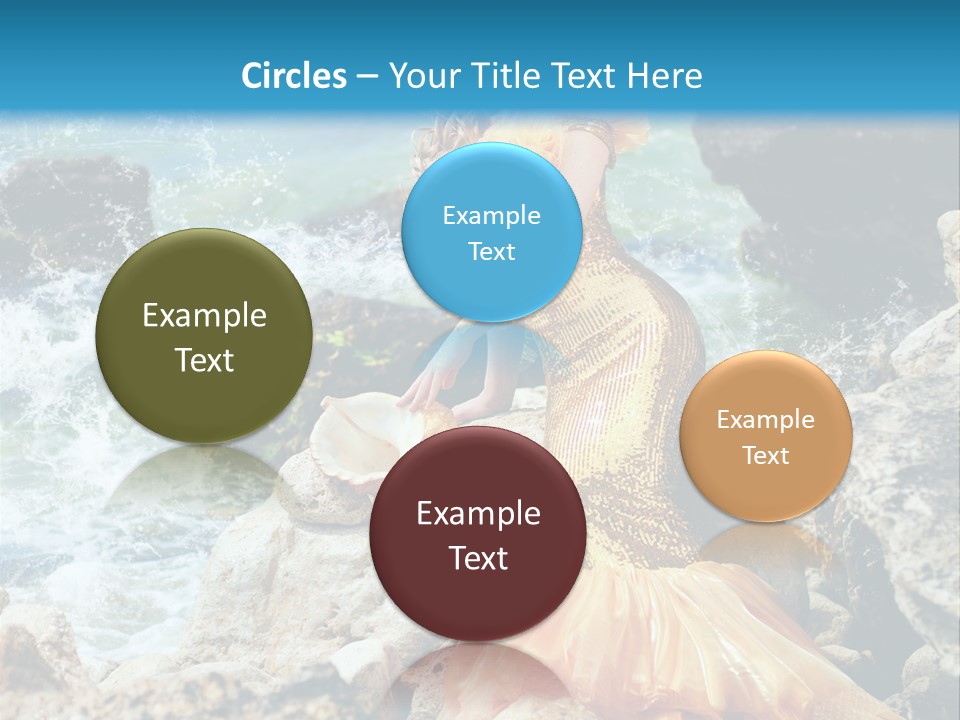 Color Being Mermaid PowerPoint Template