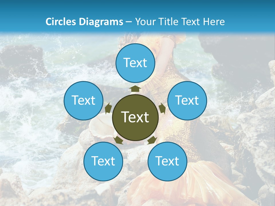 Color Being Mermaid PowerPoint Template