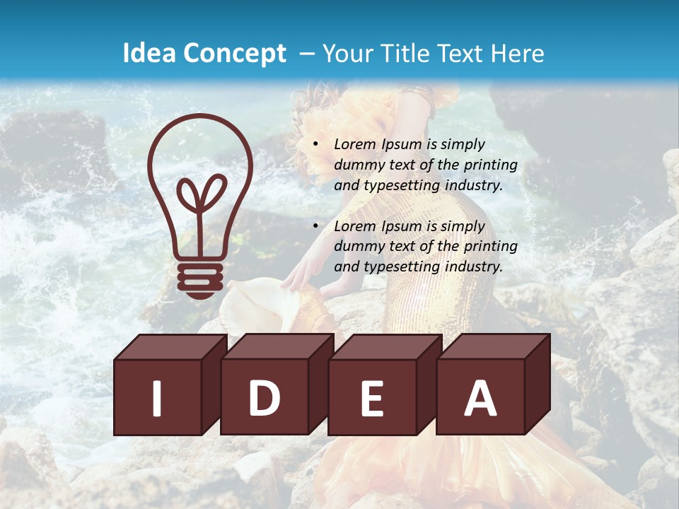 Color Being Mermaid PowerPoint Template