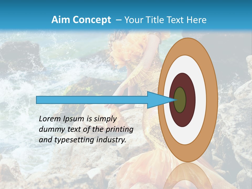 Color Being Mermaid PowerPoint Template