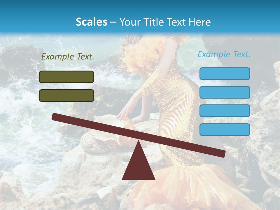 Color Being Mermaid PowerPoint Template