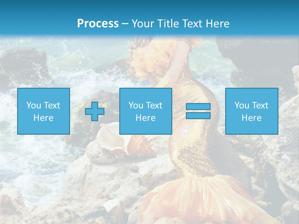 Color Being Mermaid PowerPoint Template