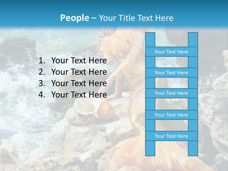 Color Being Mermaid PowerPoint Template