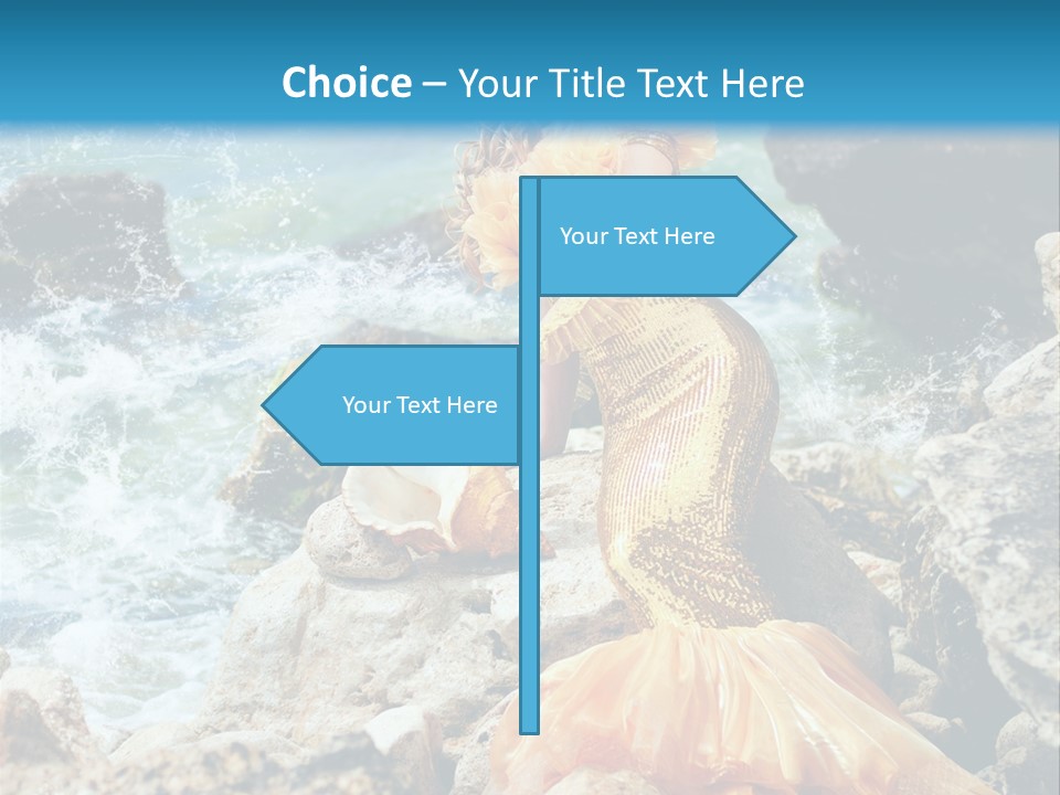 Color Being Mermaid PowerPoint Template