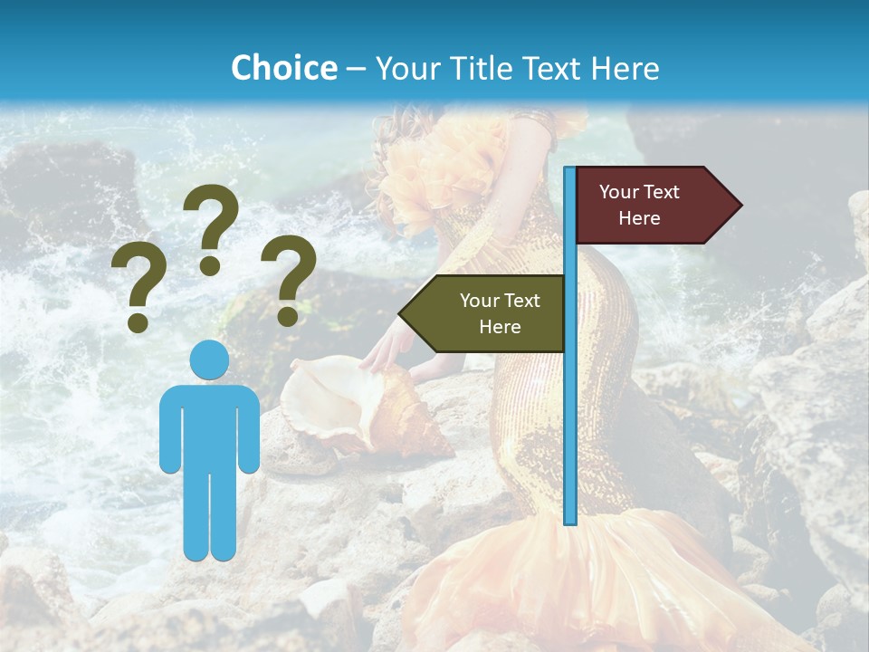 Color Being Mermaid PowerPoint Template