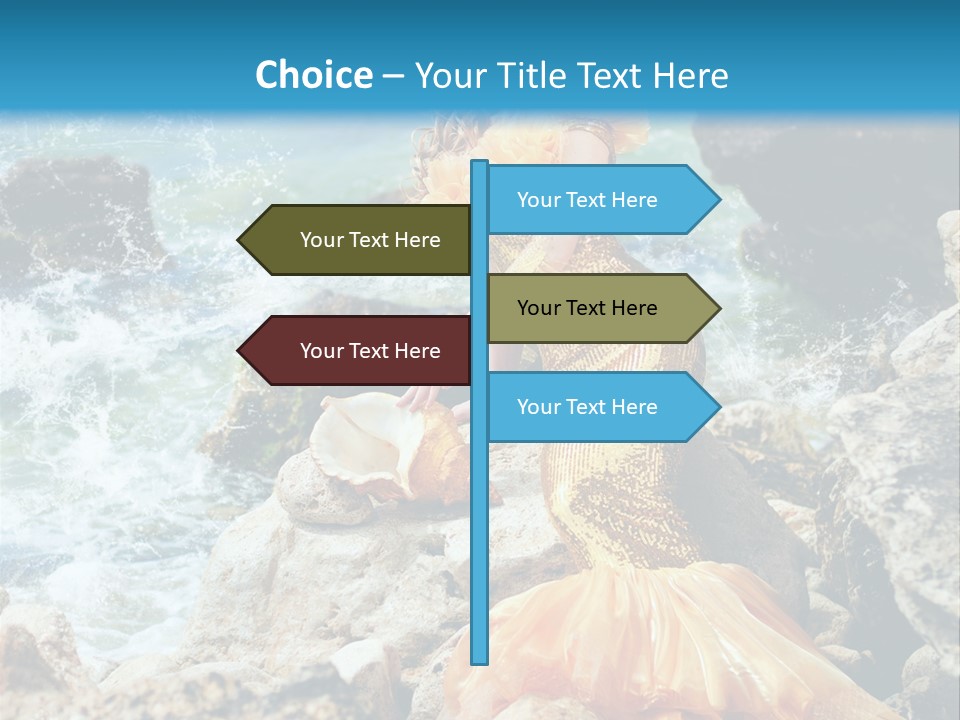 Color Being Mermaid PowerPoint Template