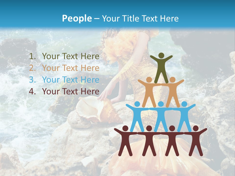 Color Being Mermaid PowerPoint Template