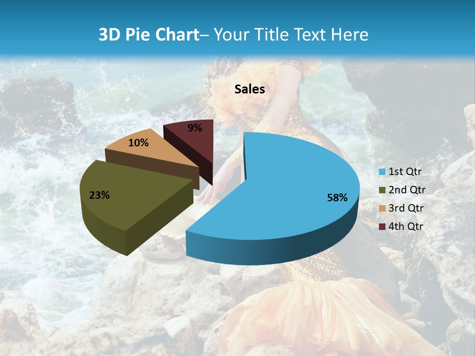 Color Being Mermaid PowerPoint Template