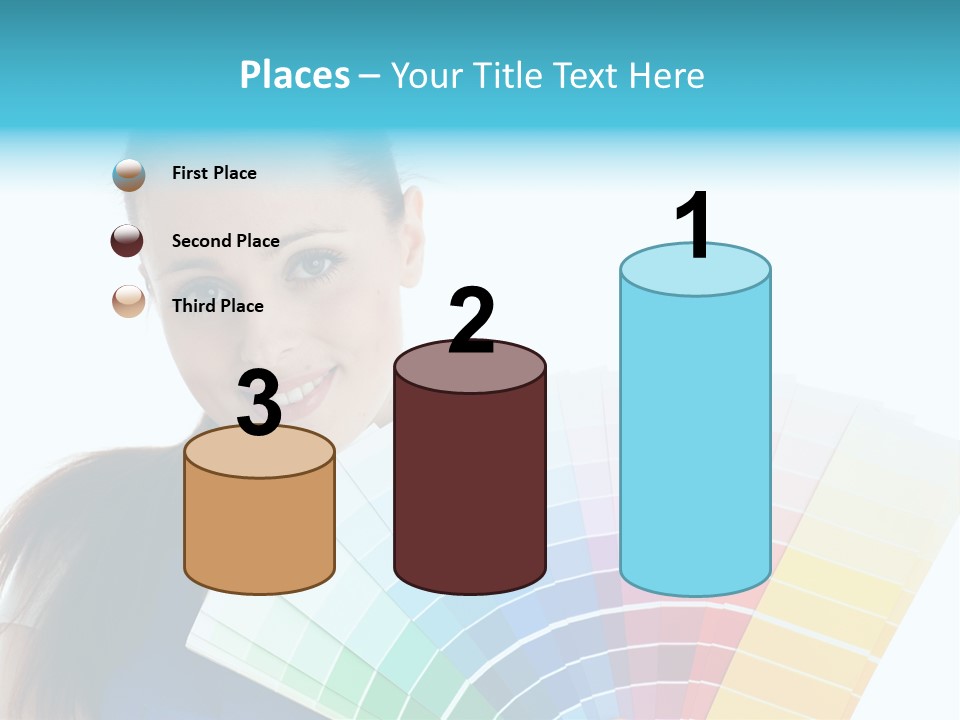 Chart Guide Woman PowerPoint Template
