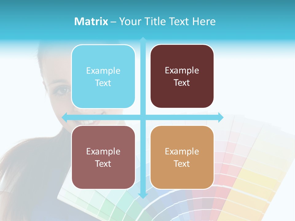 Chart Guide Woman PowerPoint Template