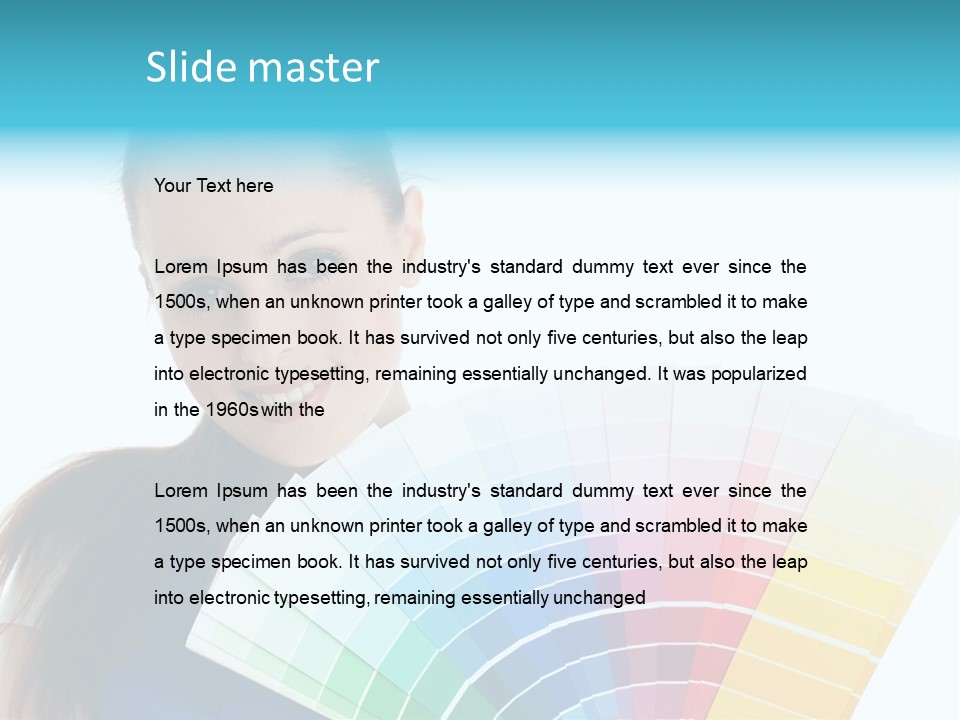 Chart Guide Woman PowerPoint Template