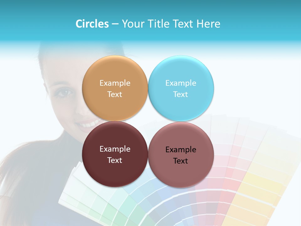 Chart Guide Woman PowerPoint Template