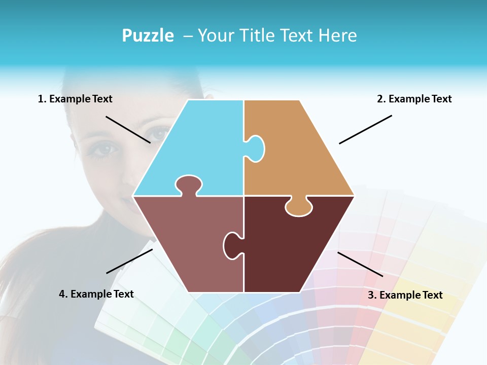 Chart Guide Woman PowerPoint Template