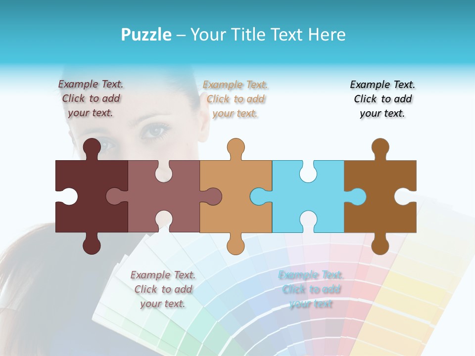 Chart Guide Woman PowerPoint Template