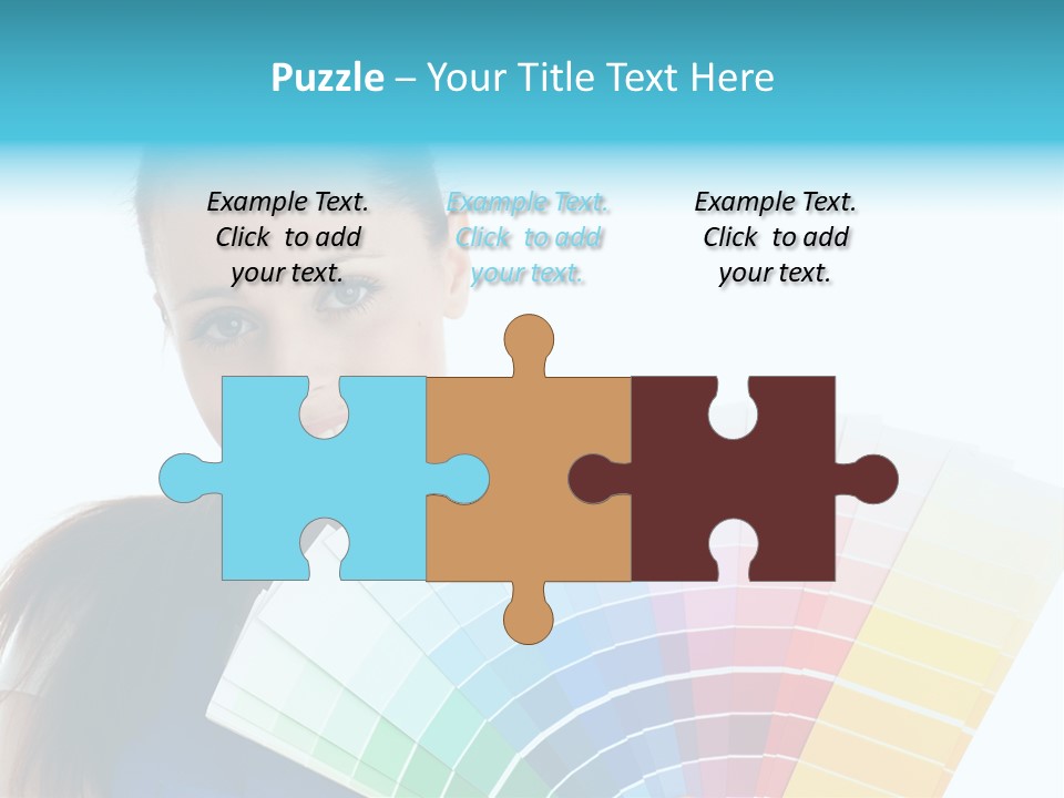 Chart Guide Woman PowerPoint Template