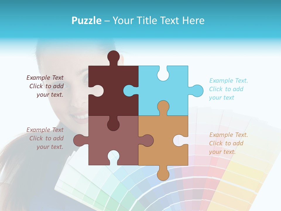 Chart Guide Woman PowerPoint Template