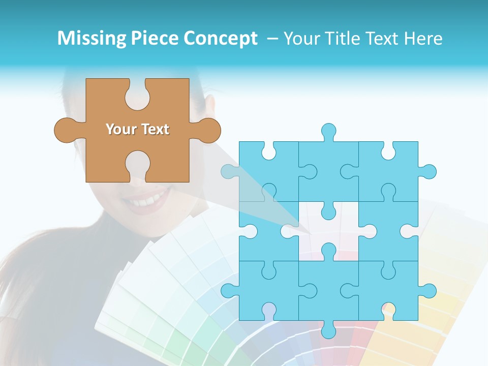 Chart Guide Woman PowerPoint Template