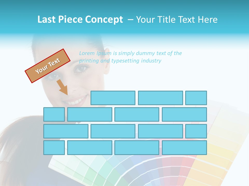 Chart Guide Woman PowerPoint Template