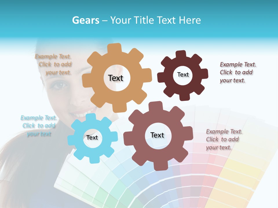 Chart Guide Woman PowerPoint Template