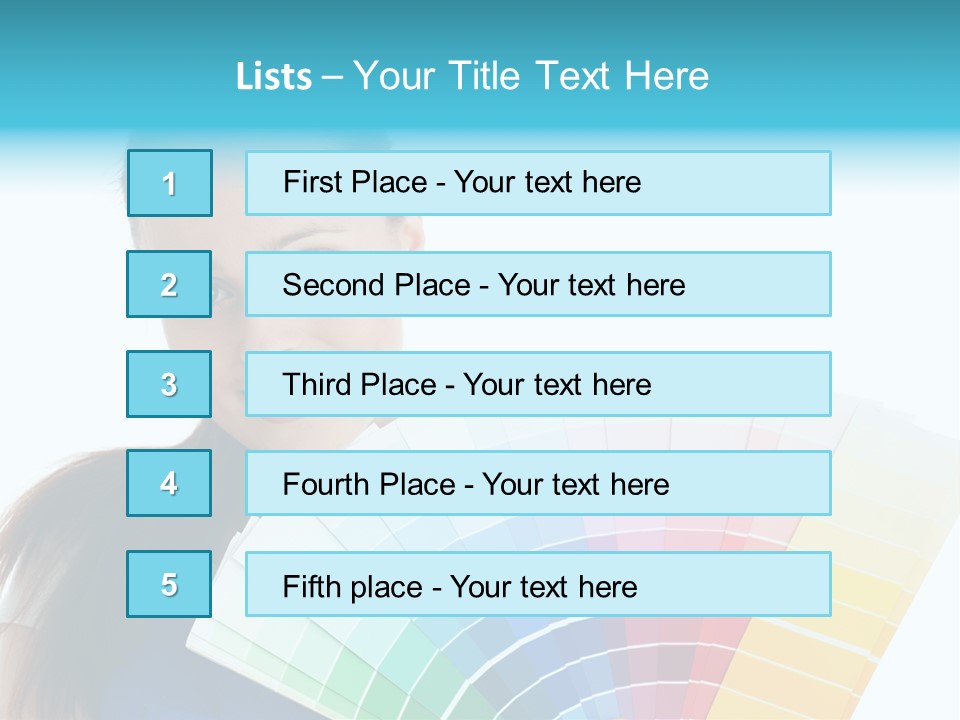 Chart Guide Woman PowerPoint Template