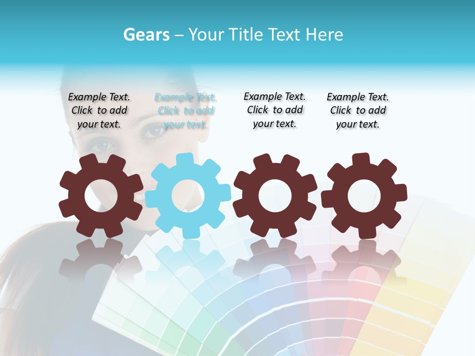 Chart Guide Woman PowerPoint Template