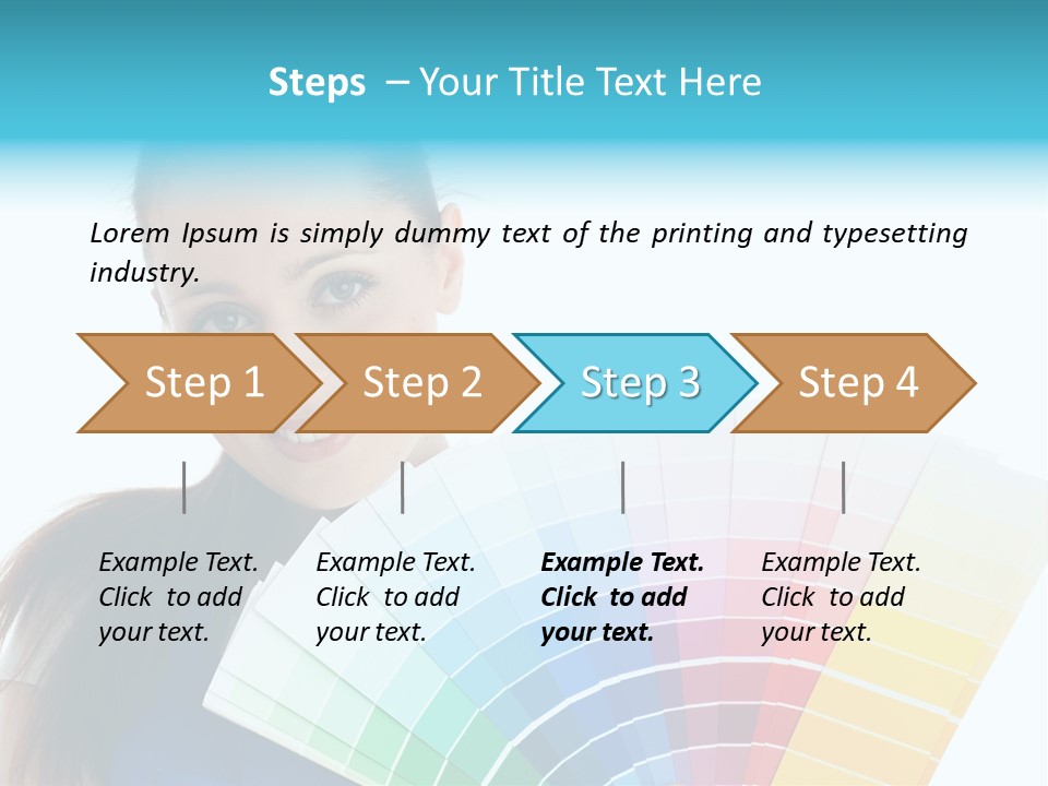 Chart Guide Woman PowerPoint Template