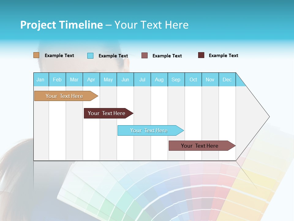 Chart Guide Woman PowerPoint Template
