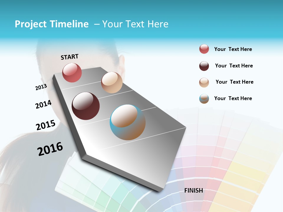 Chart Guide Woman PowerPoint Template