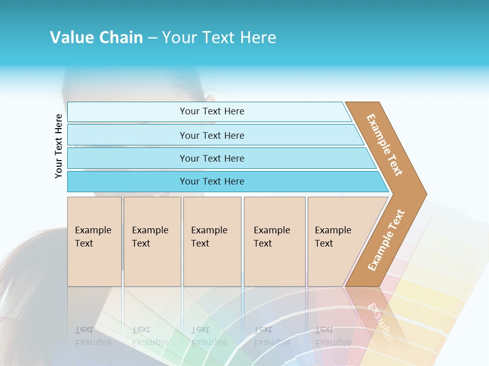 Chart Guide Woman PowerPoint Template